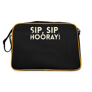 Sip Sip Hurra Marriage Draft For Bridal Groom - Retro Bag - black/gold - Back