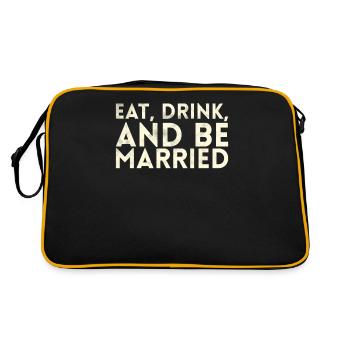 Eat, drink and be married, - Retro Bag - black/gold - Back
