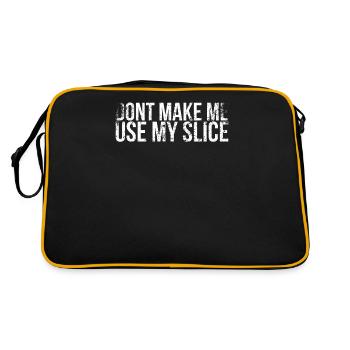 Lassen Sie Mich Nicht Mein Slice-design Für - Retro Tasche - Schwarz/Gold - Hinten