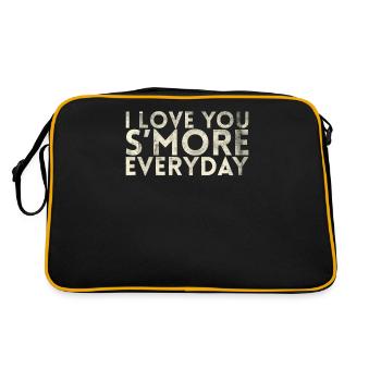 I Love You More Everyday Marriage Design For - Retro Bag - black/gold - Back