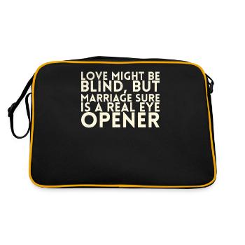 Love may be blind, but marriage is certainly a - Retro Bag - black/gold - Back