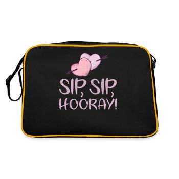 Sip Sip Hurra Marriage Draft For Bridal Groom - Retro Bag - black/gold - Back