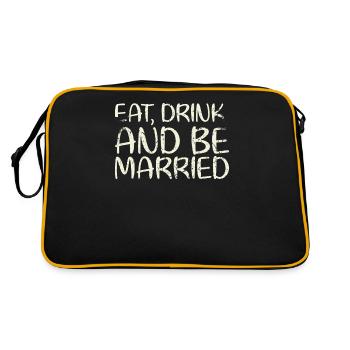 Eat, drink and be married, - Retro Bag - black/gold - Back