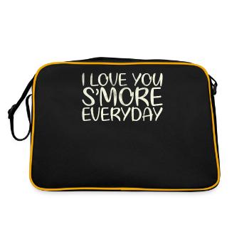 I Love You More Everyday Marriage Design For - Retro Bag - black/gold - Back