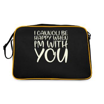 I can be happy when I am with you - Retro Bag - black/gold - Back