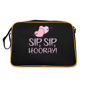 Sip Sip Hurra Marriage Draft For Bridal Groom - Retro Bag - black/gold - Back