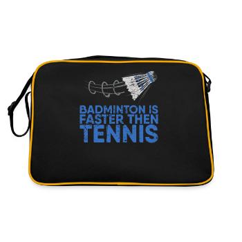 Badminton is faster than tennis for badminton - Retro Bag - black/gold - Back