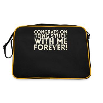 Félicitations que vous serez avec moi pour toujours - Sac Retro - noir/or - Dos