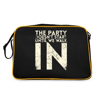 The party doesn't start until we work for the bride - Retro Bag - black/gold - Back