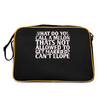 What do you call a melon that is not allowed? - Retro Bag - black/gold - Back