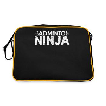 Badminton is faster than tennis for badminton - Retro Bag - black/gold - Back