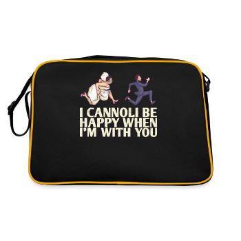 I can be happy when I am with you - Retro Bag - black/gold - Back