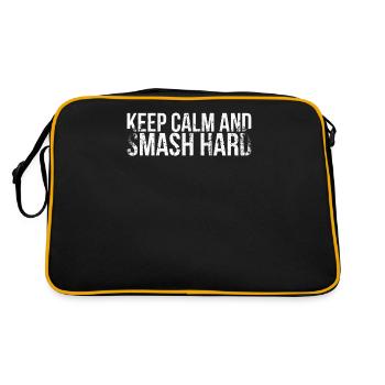 Restez calme et écrasez fort pour - Sac Retro - noir/or - Dos