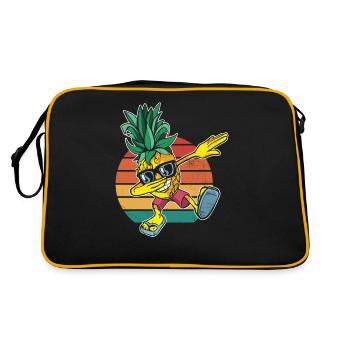 Abtupfendes Ananas-sonnenbrillen-design Für Den - Retro Tasche - Schwarz/Gold - Hinten