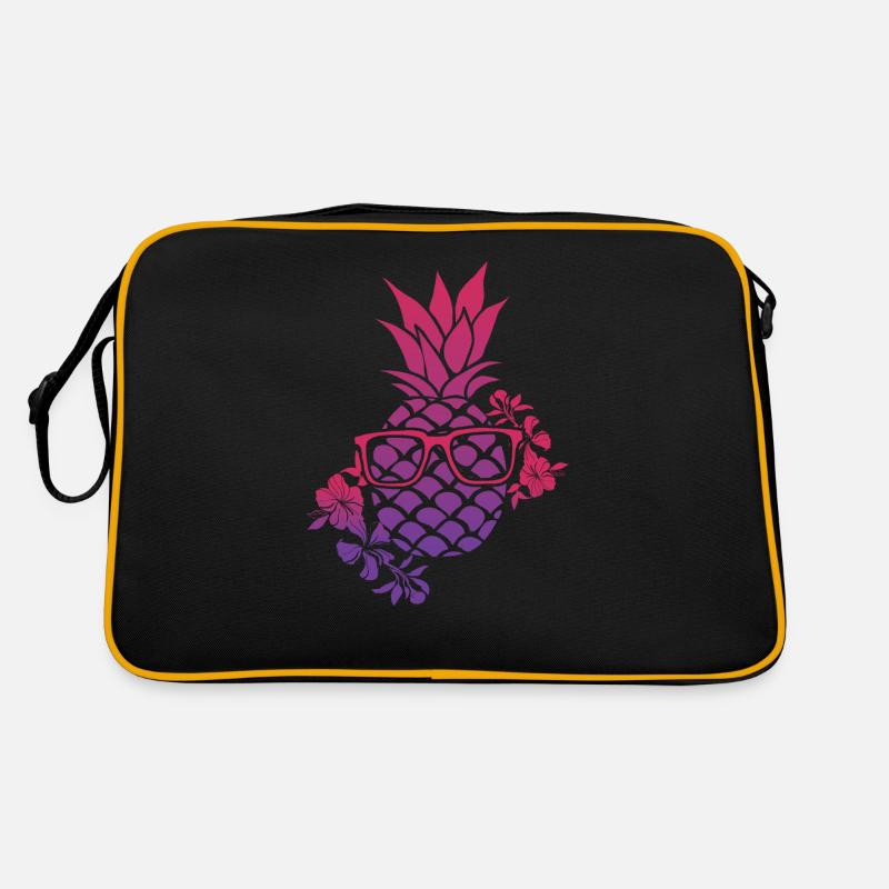 Lunettes de soleil à fleurs d’ananas design pour la plage Sac Retro