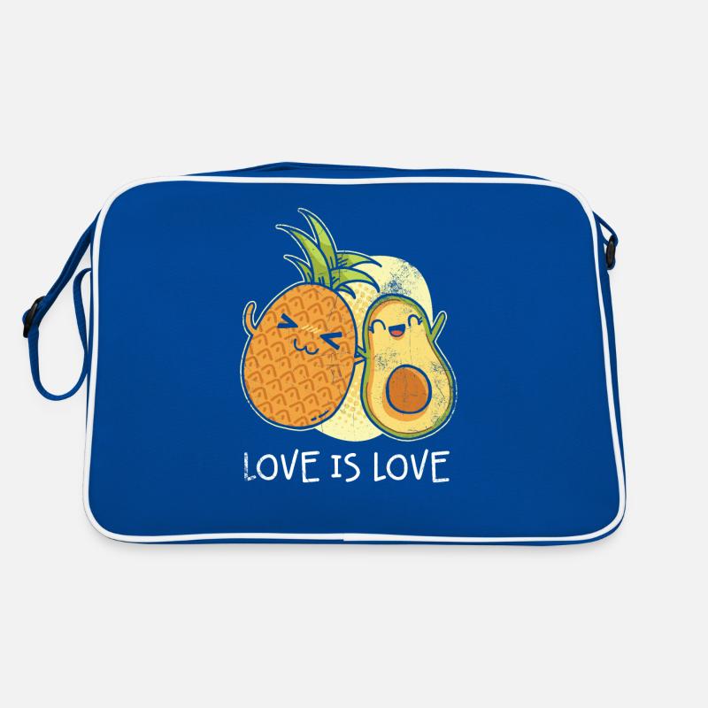 Love Is Love Pineapple And Avocado Design For Retro Bag