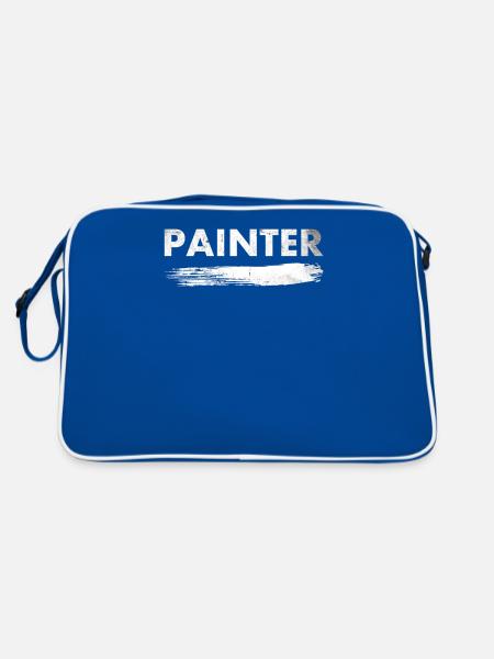 Maler-dekorateur-design For painter-artists - Retro Bag - blue/white - Back