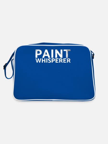 Paint Whisperer Decorator Design Für Maler - Retro Tasche - Blau/Weiß - Hinten