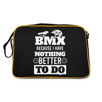Cadeau amusant BMX pour les motards - Sac Retro - noir/or - Dos