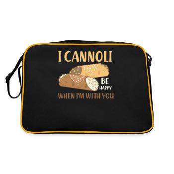 I can be happy when I am with you - Retro Bag - black/gold - Back