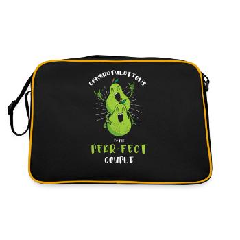 Congratulations To The Pear-fect For Bride - Retro Bag - black/gold - Back
