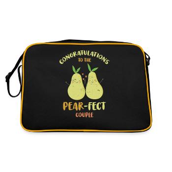 Congratulations To The Pear-fect For Bride - Retro Bag - black/gold - Back