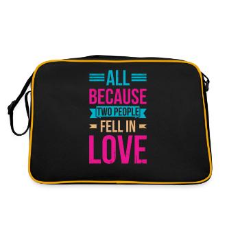 All because two people join the bride - Retro Bag - black/gold - Back