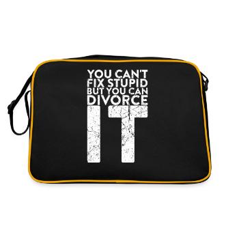 Vous ne pouvez pas réparer la stupidité, mais vous pouvez - Sac Retro - noir/or - Dos