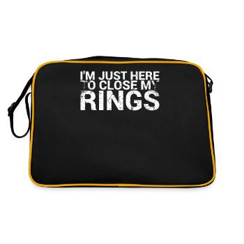 Ich Bin Nur Hier, Um Mein Ringdesign Zu Schließen - Retro Tasche - Schwarz/Gold - Hinten