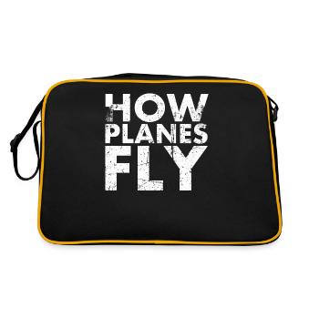 Comment les avions volent conception pour les pilotes - Sac Retro - noir/or - Dos
