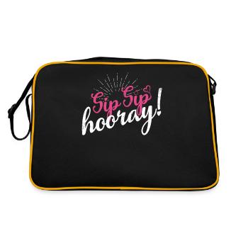 Sip Sip Hurra Marriage Design for Bride-Groom - Retro Bag - black/gold - Back