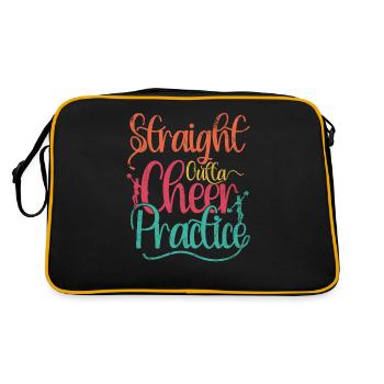 Straight Outta Cheer Practice pour les pom-pom girls - Sac Retro - noir/or - Dos