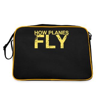 Comment les avions volent Design pour les pilotes - Sac Retro - noir/or - Dos