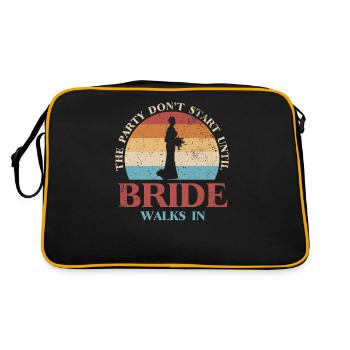 La fête ne commence pas tant que la mariée n’entre pas - Sac Retro - noir/or - Dos