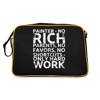 Painter_ pas de parents riches, pas de parents - Sac Retro - noir/or - Dos