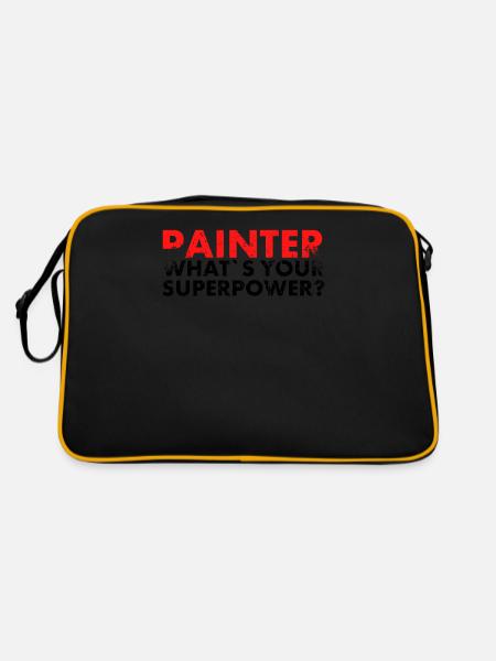 Peintre Quel est votre design de superpuissance pour Painter? - Sac Retro - noir/or - Dos