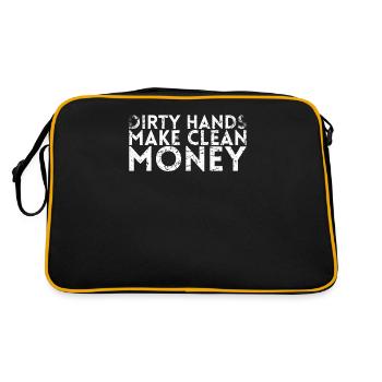 Les mains sales font de l’argent propre conception pour - Sac Retro - noir/or - Dos