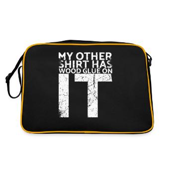 On my other shirt is wood glue for - Retro Bag - black/gold - Back