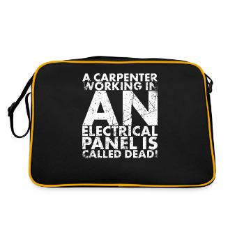 Un charpentier travaillant dans l’un d’eux pour Lineman - Sac Retro - noir/or - Dos