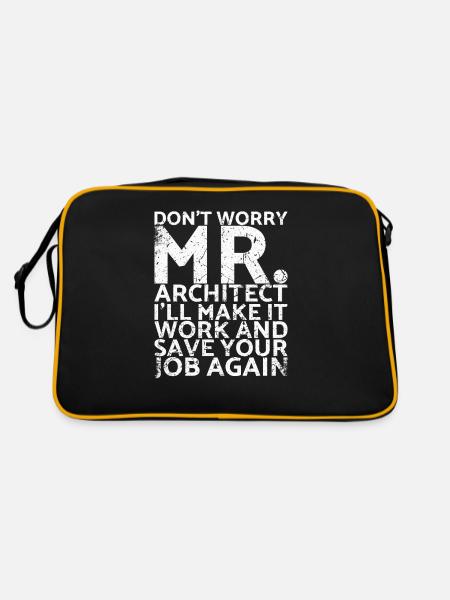 Ne vous inquiétez pas, Monsieur l’Architecte, car - Sac Retro - noir/or - Dos