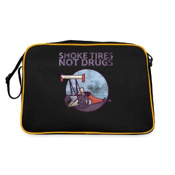SmokeTires Not Drugs Design pour les fans de voitures classiques - Sac Retro - noir/or - Dos