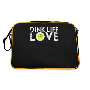 Dink Life Love for pickleball players or - Retro Bag - black/gold - Back
