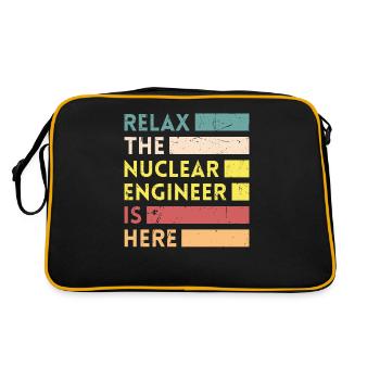 Relax, who is a nuclear engineer - Retro Bag - black/gold - Back