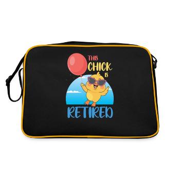 Ce poussin est à la retraite - Sac Retro - noir/or - Dos