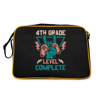 4th grade completed - Retro Bag - black/gold - Back
