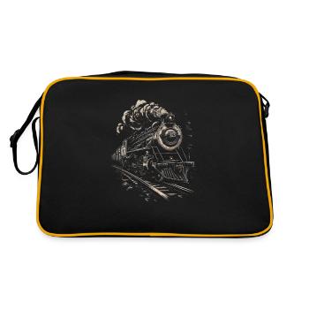 Steam locomotive Steam locomotive Eisebahner gift locomotive - Retro Bag - black/gold - Back