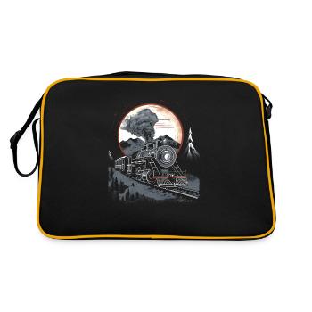 Steam locomotive Steam locomotive Eisebahner gift locomotive - Retro Bag - black/gold - Back