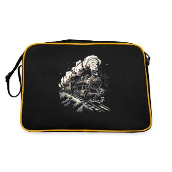 Steam locomotive Steam locomotive Eisebahner gift locomotive - Retro Bag - black/gold - Back