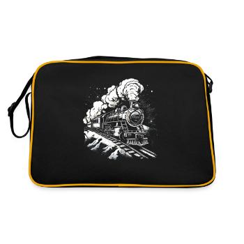 Steam locomotive Steam locomotive Eisebahner gift locomotive - Retro Bag - black/gold - Back