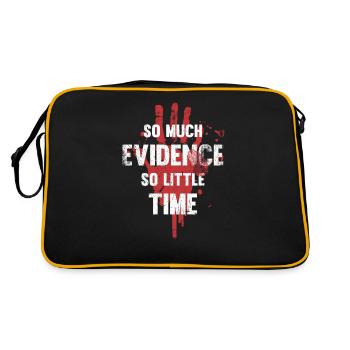 So much evidence, so little time - Retro Bag - black/gold - Back
